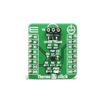Snímač teploty a vlhkosti, klasifikace: Deska snímače teploty for TMP451-Q1 Thermo 17 Click MIKROE-3994,