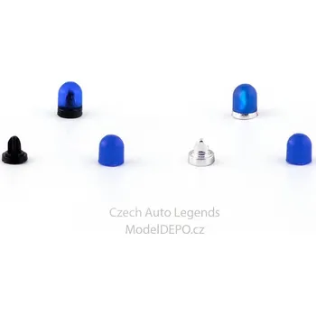 autíčko Sada 2 majáků: Výstražný kulatý − modrý − stavebnice − CAL 1:43