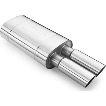 Zadní díl výfuku RM Motors Sportovní výfuk E101, univerzální, eliptický Vstupní průměr: 63,5 mm, Tlumení: Ne