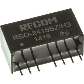 Měnič napětí DC-DC převodník 1W, výstup: 15V dc 67mA 3kV dc, Vin 9 → 36 V DC