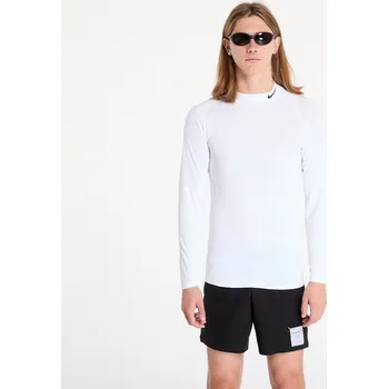 Pánské tričko Tričko Nike Pro Men's Dri-FIT Fitness Mock-Neck Long-Sleeve Top White/ Black XL