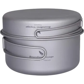 Horské kolo Titanový hrnec s pánvičkou - 1000 ml a 500 ml