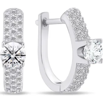 Náušnice Brilio Silver Oslnivé stříbrné náušnice se zirkony EA765W + 2 měsíce na vrácení zboží