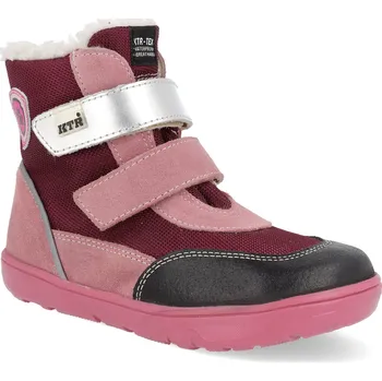 Dívčí zimní obuv Barefoot dětské zimní boty KTR - růžové Velikost: 30