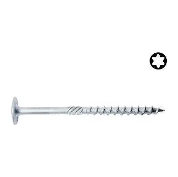 Šroub vrut stavební talířová hlava 6*40mm TORX30 Zn bílý