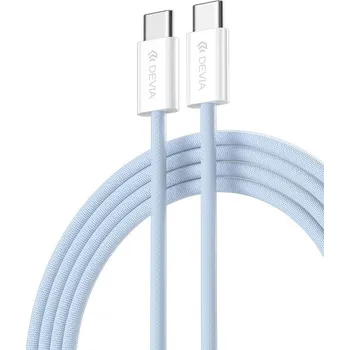 Datový kabel Devia EC325 kabel USB-C - USB-C / 1m / 3A / 60W / PD / modrý