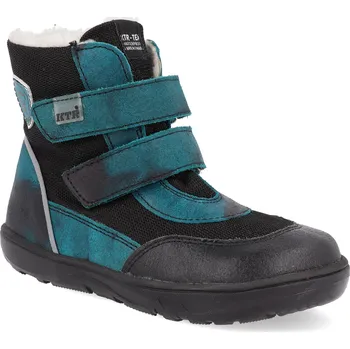 Dívčí zimní obuv Barefoot dětské zimní boty KTR - melír modré Velikost: 25