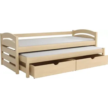 Dětská postel Postel BM-V012 s výsuvným lůžkem 180x80 cm -masiv