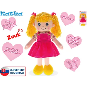 Panenka Mikro trading Panenka Katka - měkké tělo - 39 cm - slovensky mluvící blondýnka
