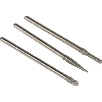 Sada diamantových brusných tělísek 3 ks Kosočtverec: Diamantové brusné tělísko