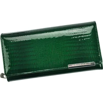 Zelená kožená peněženka Gregorio s mincovníkem na zip