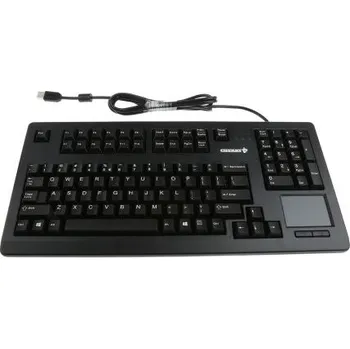 Klávesnice Klávesnice s touchpadem, Kabelová, Černá, USB kompaktní, ergonomická QWERTY (USA) normální klávesy 104 x 37mm x 415mm