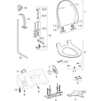 Geberit Sada zajišťovacích západek pro upevňovací závěsy 5000plus a 5000, 1.2