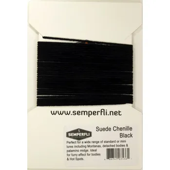Semperfli Suede Chenille 1mm Black