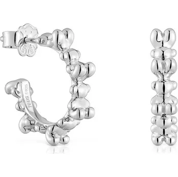 Náušnice Tous Stříbrné kruhové náušnice Bold Bear 1004194700 + 2 měsíce na vrácení zboží