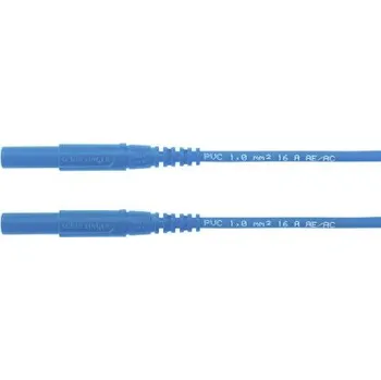 Měřicí kabel Zkušební vodič, Modrá, délka kabelů: 1m, PVC, úroveň kategorie: CAT III, CAT III 1000V