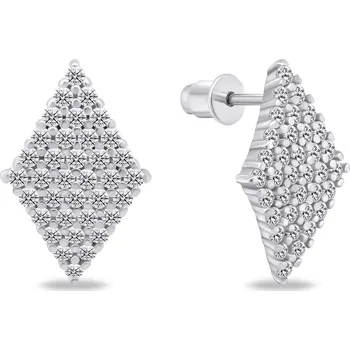 Náušnice Brilio Silver Třpytivé stříbrné náušnice se zirkony EA820W + 2 měsíce na vrácení zboží