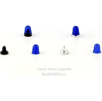 autíčko Sada 2 výstražných majáků: 1967 FER-Ruhla DDR − modrý − stavebnice − CAL 1:43