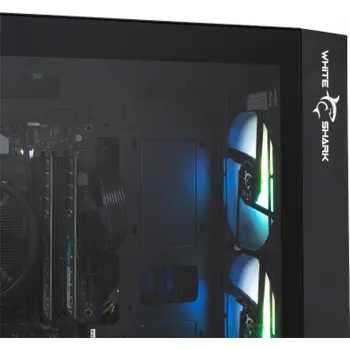 PC skříň White Shark GCC-2401 Warhead-3 Black 4 ventilátory 12cm RGB