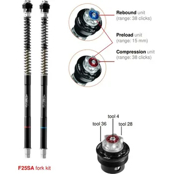 Matris Dampers Itálie Ducati PANIGALE 1199S 12/14 Náboje předních vidlic ''fork cartridge kit'' F25SA