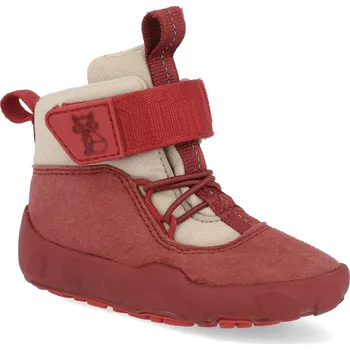 Dívčí zimní obuv Barefoot dětské zimní boty Affenzahn - Prewalker Warmy Fox oranžové Velikost: 23