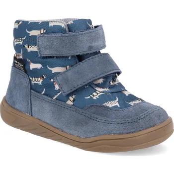 Mido shoes Barefoot dětské kotníkové boty Mido - Doggy blue modré Velikost: 27