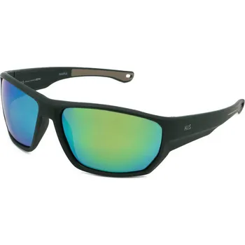 Sluneční brýle HIS 57101S zelená mat, čočka zelená zrcadlo polarizovaná 1
