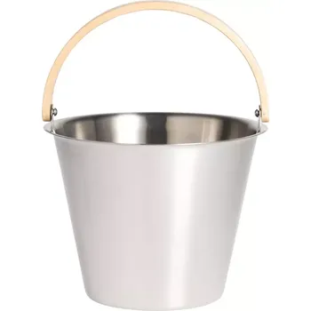 Vědro do sauny Rento 176363 - ocelové, rukojeť z břízy, designové, odolné vůči teplu i vlhkosti