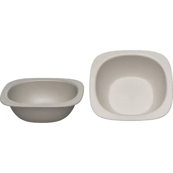 dětská jídelní sada NIP green line miska, 2 ks, grey - brown