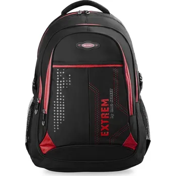 Sportovní batoh Velký pánský batoh do školy na výlet BAG STREET - černo-červený BAG STREET 5905054528744