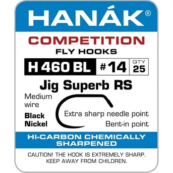 Rybářský háček Muškařské háčky Hanák H 460 BL Jig Superb RS vel. 16