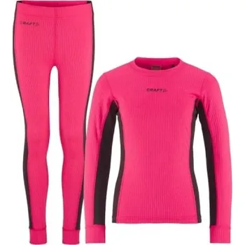 Set dětského termoprádla Set CRAFT CORE Dry Baselayer Junior růžová 158