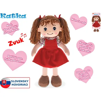Panenka Mikro trading Panenka Katka - měkké tělo - 39 cm - slovensky mluvící brunetka