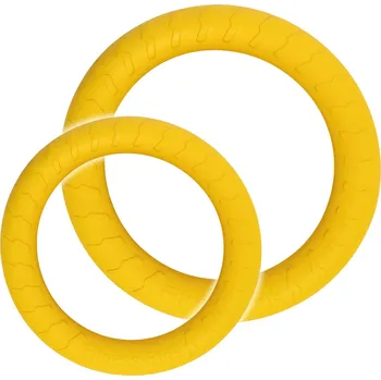 Hračka pro psa Dogtrace pěnový kruh, žlutý - M - ø 19,5cm