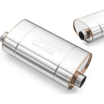 Zadní díl výfuku RM Motors Sportovní výfuk E007, univerzální, eliptický Vstupní průměr: 63,5 mm, Délka: 250 mm, Tlumení: Ne
