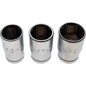 Gola hlavice BGS Diy BGS 15125, Sada nástrčných hlavic | 12,5 mm (1/2") | 15 - 17 - 19 mm | 3dílná