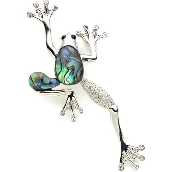 Brož B-TOP Brož lezoucí Žába s krystaly