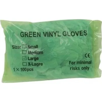 Pracovní rukavice Jednorázové rukavice 200, Zelená M Práškované