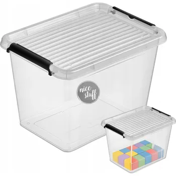 Úložný box PLASTOVÝ KONTEJNER S VÍKEM 19L UZAVÍRATELNÝ BOX