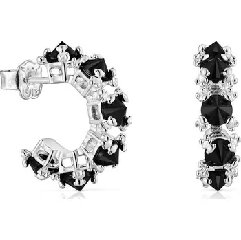 Náušnice Tous Jedinečné kruhové náušnice s onyxem Color Pills 1004013100 + 2 měsíce na vrácení zboží