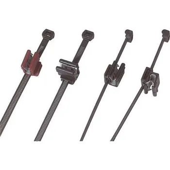 Stahovací páska Kabelová vázací páska Nedá se uvolnit 150-02404 T50ROSEC4A-PA66HS/PA66HIRHS-BK 200mm 4,6 mm Černá Nylon 66