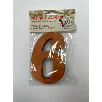 Číslo 6 střední rezaté – výška 100 mm