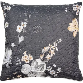 Povlak na dekorativní polštářek Šedý povlak na polštář s květy Lilia - 50*50 cm
