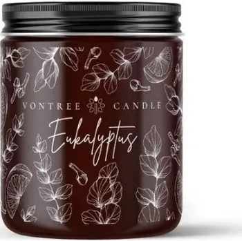 Svíčka Vontree Candle Sójová vonná svíčka Eukalyptus 180 ml