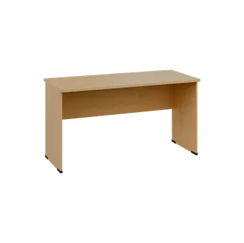 Psací stůl OPL 26 - 14 stůl kancelářský, dřevěná podnož, deska 25 mm, široký 1400 mm, javor horský