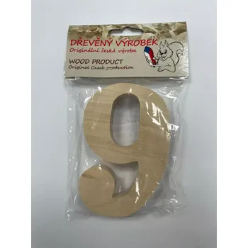 Číslo 9 střední přírodní – výška 100 mm