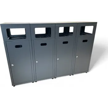 Venkovní odpadkový koš PROFIBA Venkovní koš City 4 se stříškou