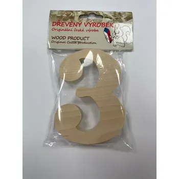 Číslo 3 střední přírodní – výška 100 mm