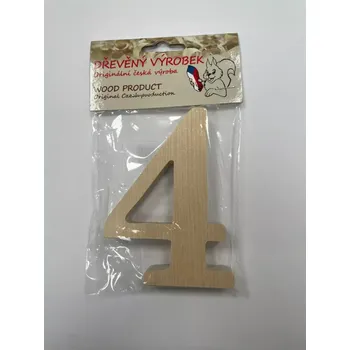Číslo 4 střední přírodní – výška 100 mm