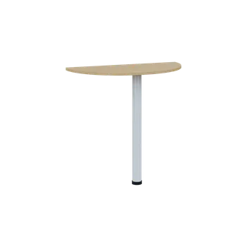 Stolová podnož TJD - 80 přístavba jednací, kovová podnož bílá, síla desky 18 mm, široká 800 mm, javor horský